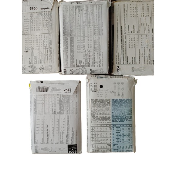 Vintage 80s 90s 00s Wedding Dresses Patterns size ranges 6 to 18 - Picture 2 of 2